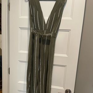 Anthropology Green jumpsuit